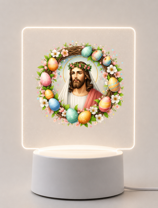 Veilleuse LED Jésus couronne d'œufs de Pâques - Boutique Jesus
